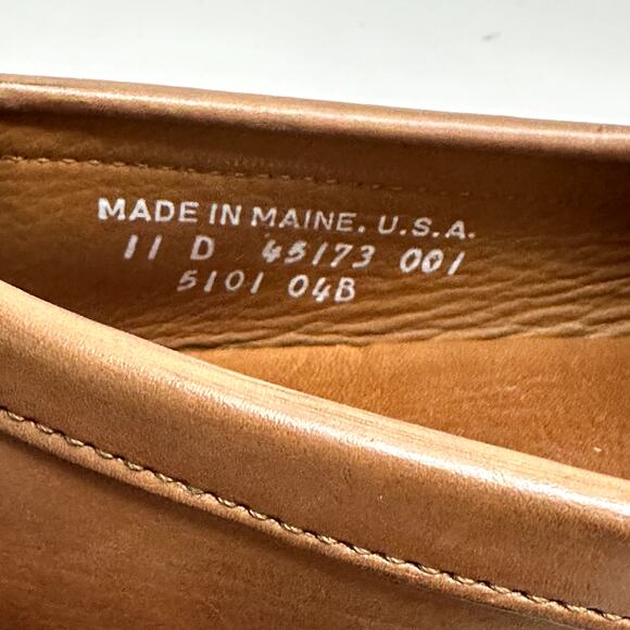 EXCELLENT Rancourt & Co. Horsebit Loafers UNWORN HEELS Tan Calf Handsewn USA 11 - Picture 10 of 12